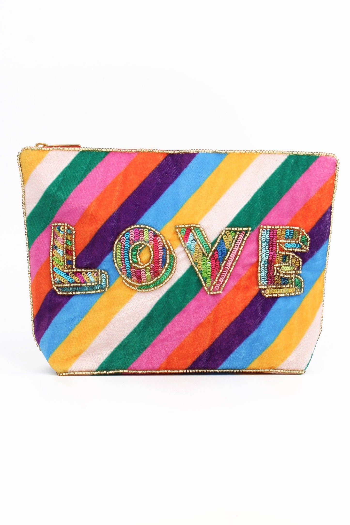 Love Rainbow Stripe Pouch