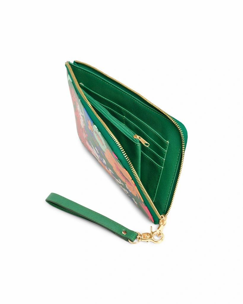 Ban.do Getaway Travel Wallet Pouch, Superbloom Emerald