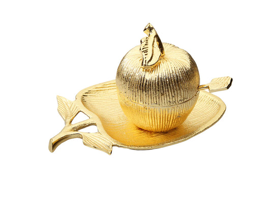 Apple Honey Pot and Tray Gift Set