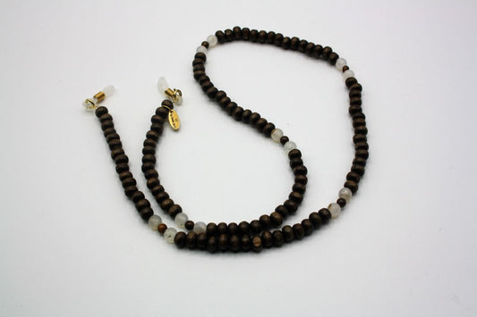Tigers Eye, Agate and Coconut Glasses Chain BLACKFRIDAY