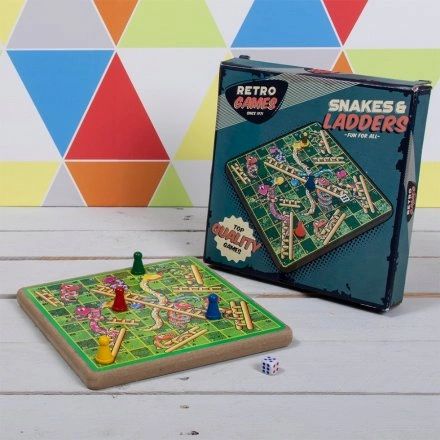 Retro Snakes and Ladders Game