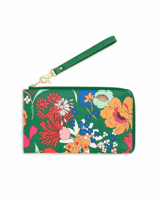 Ban.do Getaway Travel Wallet Pouch, Superbloom Emerald