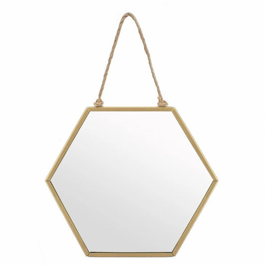 Gold Hexagon Mirror Medium